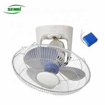 Fan rechargeable d'orbite de l'énergie 12v de batteries fan de secours de 16 pouces avec le commutateur de cordon